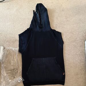 Free city navy NWT vintage black cutoff hoodie 00